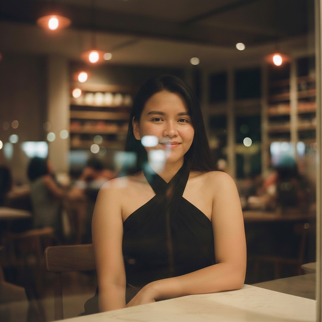 Anna Bardos smiling, seated at a table
