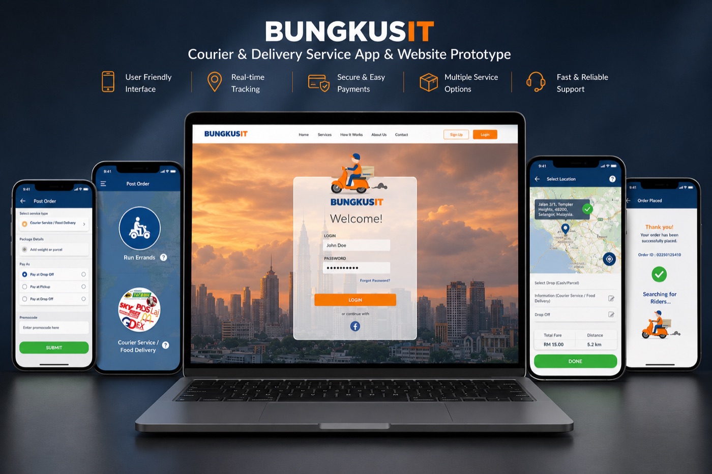 Bungkusit Courier App Design Concept — Concept Design design