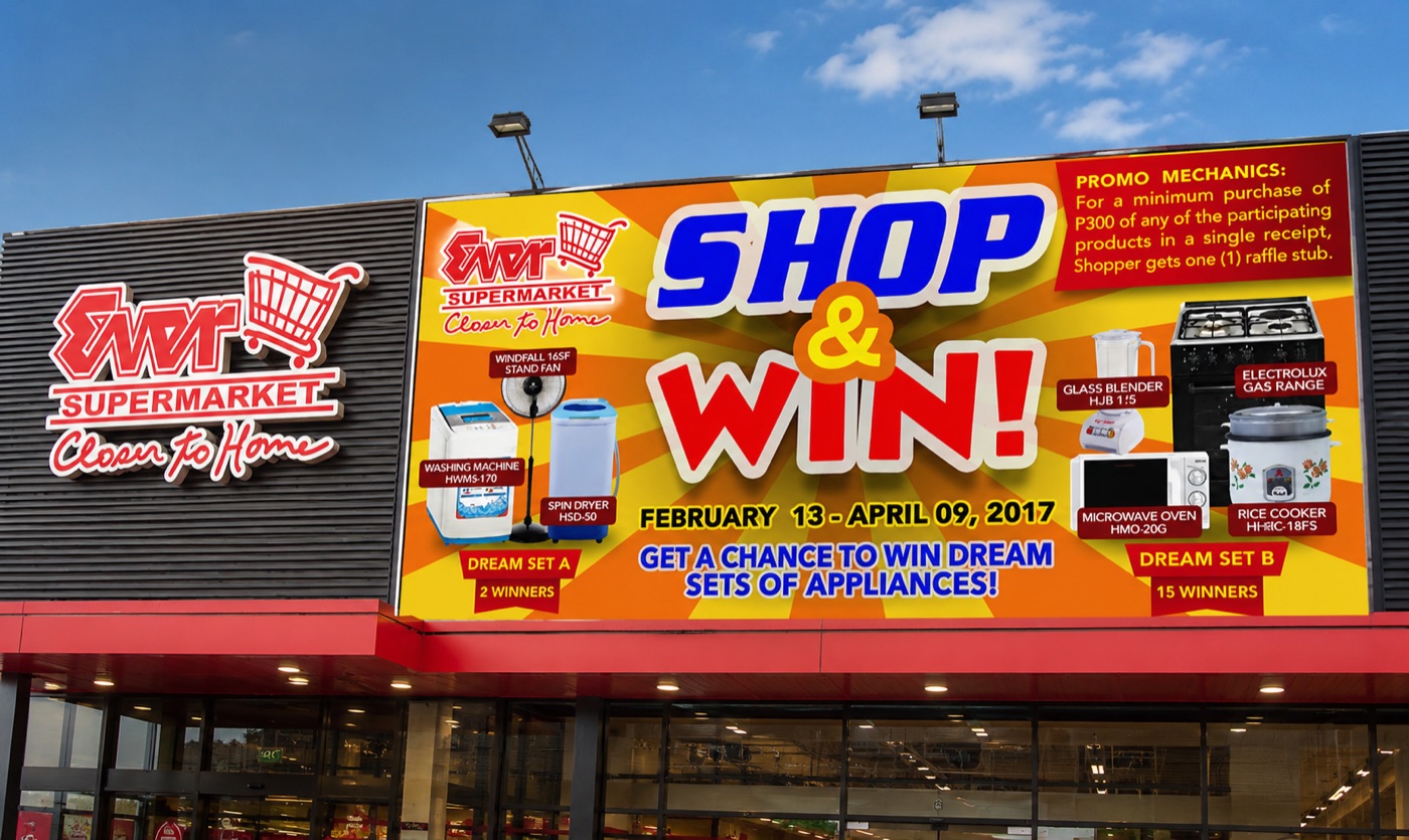 Ever Shop And Win Billboard — Marketing design