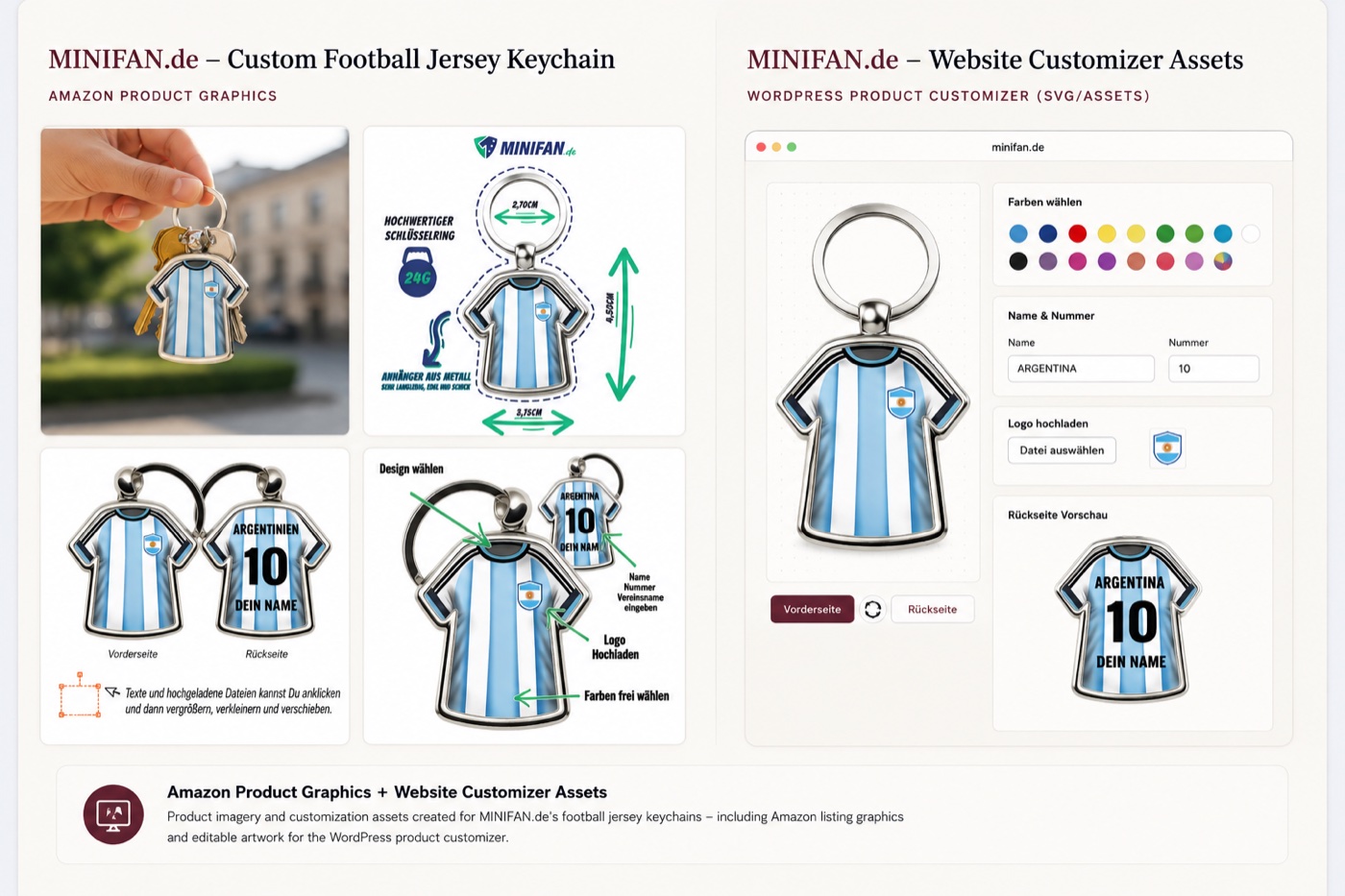 Minifan De Jersey Keychain Design — Marketing design